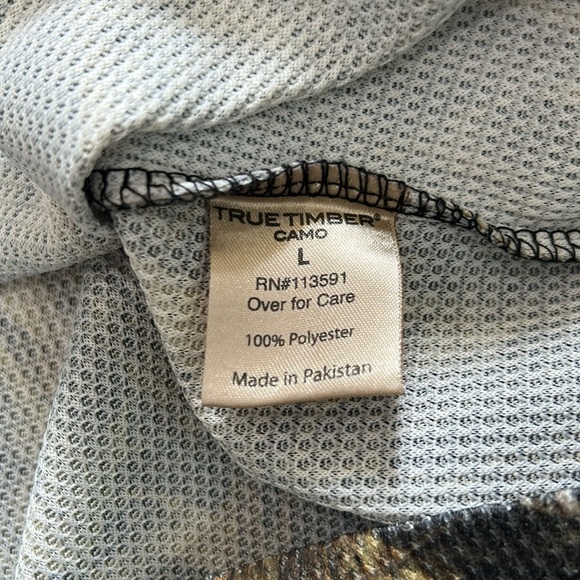 True Timber Camo Shirt Men’s Large Green/Tan Camouflage Hunting Long Sleeve - Picture 6 of 15